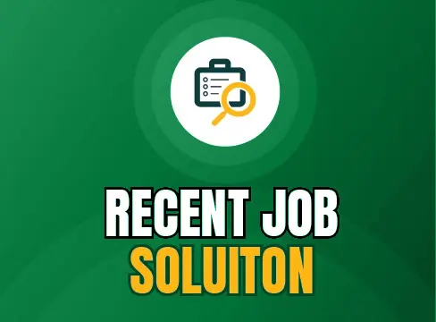 Recent Job Solution Banner